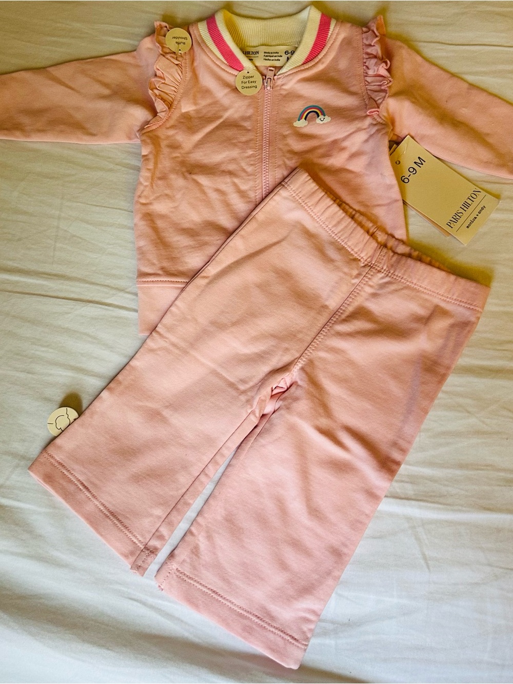 Paris Hilton Baby Girls Pink Knit Pants - 6-9M